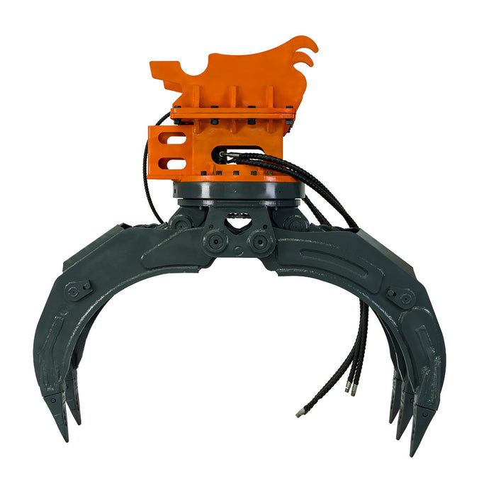 TMG-ERG63 63" hydraulic rotating excavator grapple with 360 degree rotation for 10-18 ton excavators - image 2