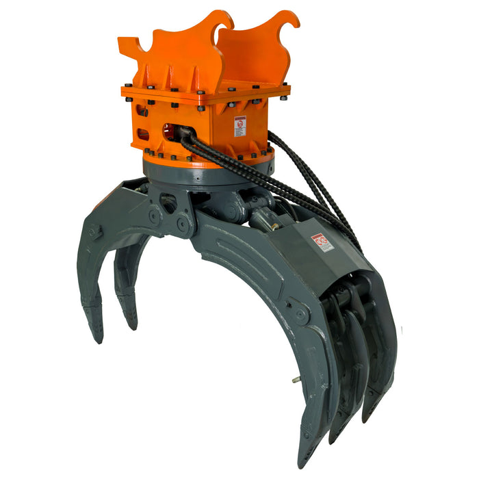 TMG-ERG63 63" hydraulic rotating excavator grapple with 360 degree rotation for 10-18 ton excavators - image 4