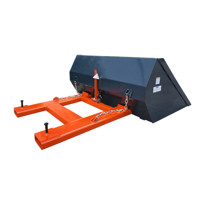 Godet basculeur pour chariot élévateur 60 po, capacité de 15 pi³, angle de déversement 90°, chariot élévateur 2 - 3,5 tonnes, TMG-FLB60