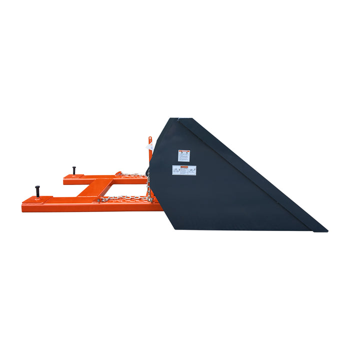 Godet basculeur pour chariot élévateur 60 po, capacité de 15 pi³, angle de déversement 90°, chariot élévateur 2 - 3,5 tonnes, TMG-FLB60
