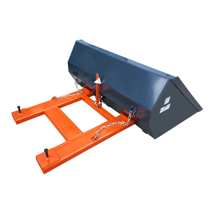Godet basculeur pour chariot élévateur 60 po, capacité de 15 pi³, angle de déversement 90°, chariot élévateur 2 - 3,5 tonnes, TMG-FLB60
