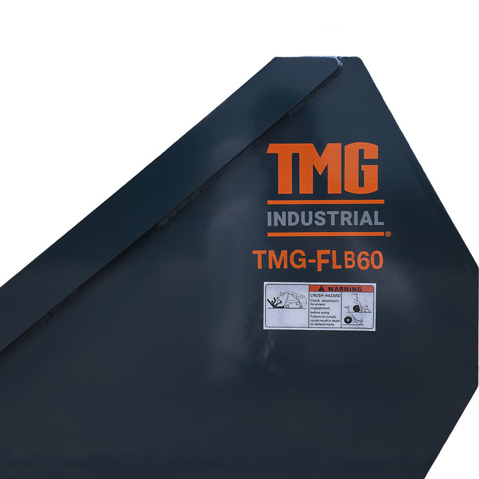 Godet basculeur pour chariot élévateur 60 po, capacité de 15 pi³, angle de déversement 90°, chariot élévateur 2 - 3,5 tonnes, TMG-FLB60
