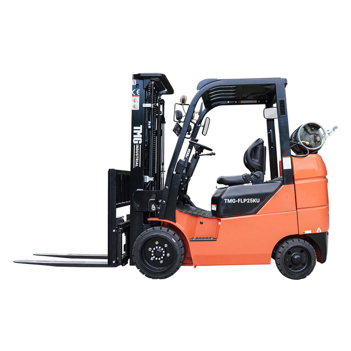 2.5 Ton LPG Forklift, Kubota Engine, 42" or 48" Class II A Forks, Cushion Tires, TMG-FLP25KU