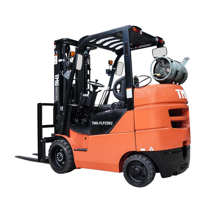 2.5 Ton LPG Forklift, Kubota Engine, 42" or 48" Class II A Forks, Cushion Tires, TMG-FLP25KU