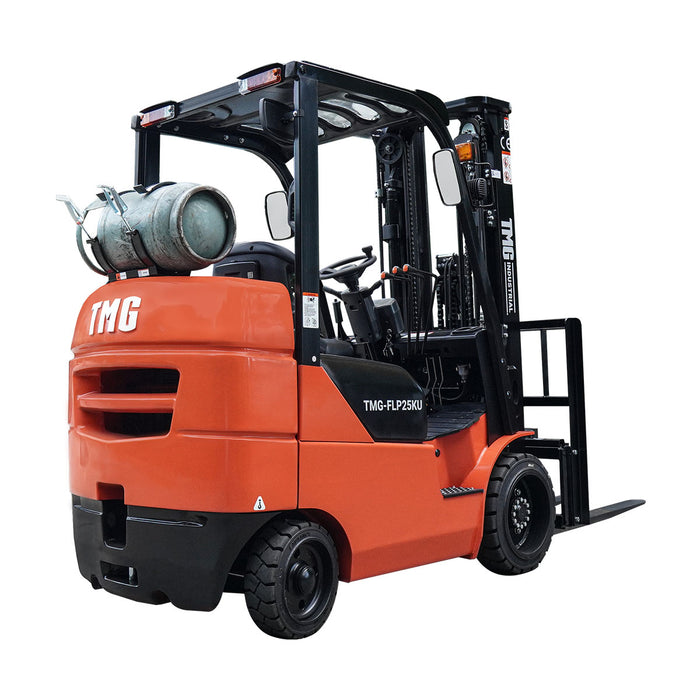 2.5 Ton LPG Forklift, Kubota Engine, 42" or 48" Class II A Forks, Cushion Tires, TMG-FLP25KU