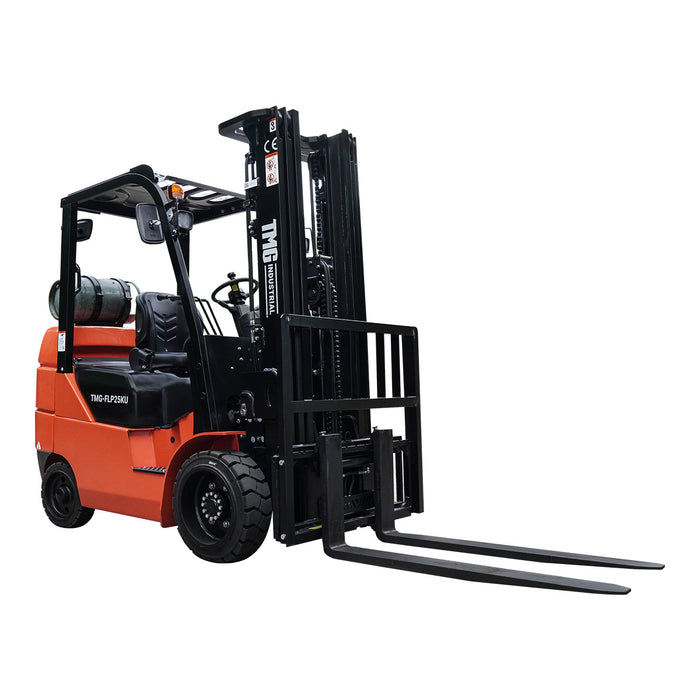 2.5 Ton LPG Forklift, Kubota Engine, 42" or 48" Class II A Forks, Cushion Tires, TMG-FLP25KU