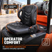 Close-up of adjustable suspension seat on 2.5 Ton LPG Forklift TMG-FLP25KU