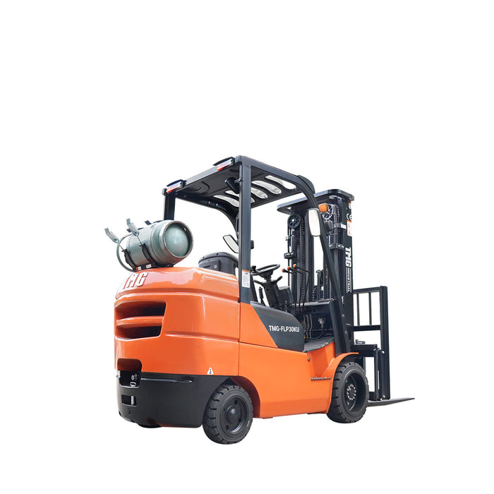 3 Ton LPG Forklift, Kubota Engine, 48" or 60" Class III A Forks, Cushion Tires, TMG-FLP30KU