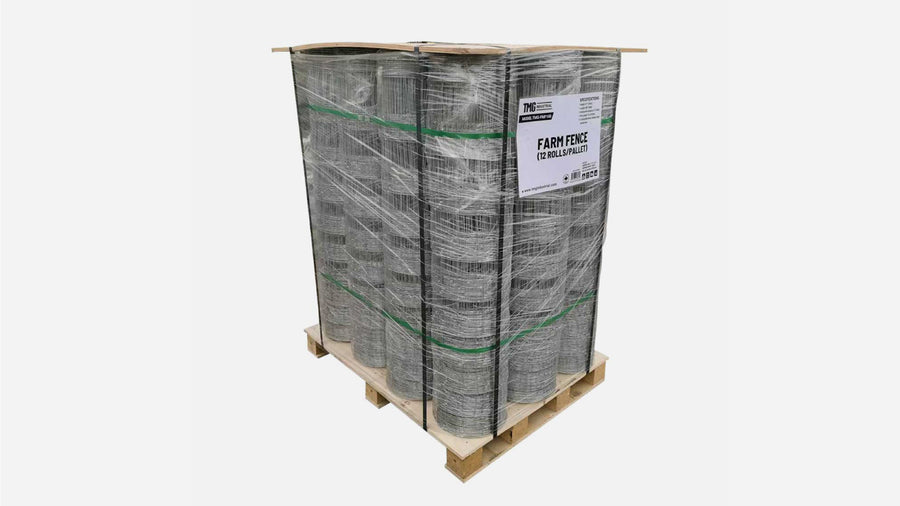 Farm Fence, Property Protection, Livestock Control, 47" Height, 100 Meters Per Roll, 12.5 GA Wire, 6" Vertical Wire Distance, TMG-FMF100