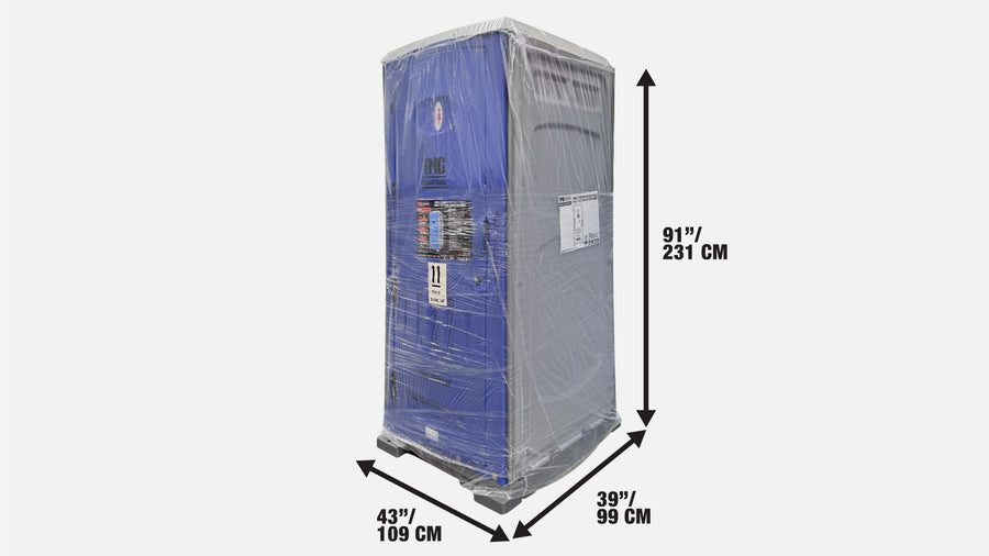 Portable Toilet with Urinal, Soap Dispenser and Flush System, 50 Gallon (190L) Waste Tank, 12 Gallon (43L) Fresh Water Tank, TMG-FMT10F
