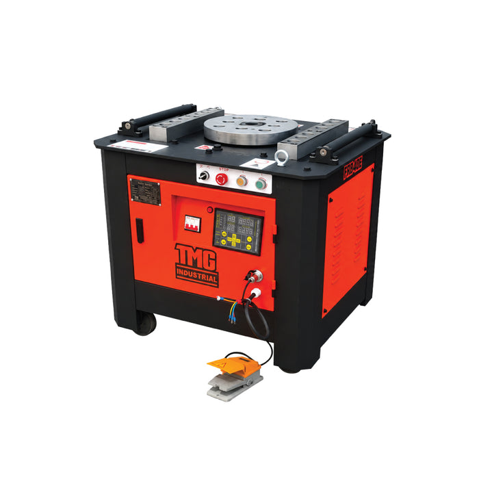 40mm Electric Rebar Bender, PLC Controlled Dual Speed High Capacity with Foot Pedal TMG-FRB40E