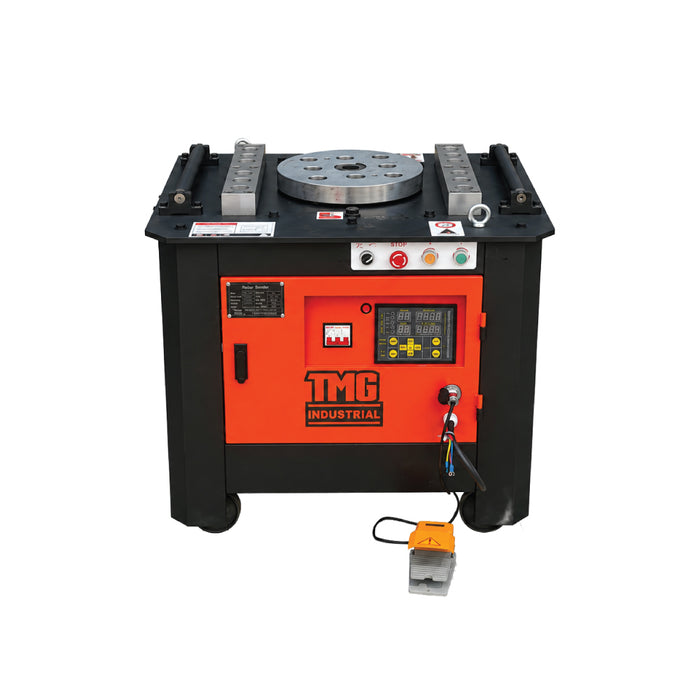 40mm Electric Rebar Bender, PLC Controlled Dual Speed High Capacity with Foot Pedal TMG-FRB40E
