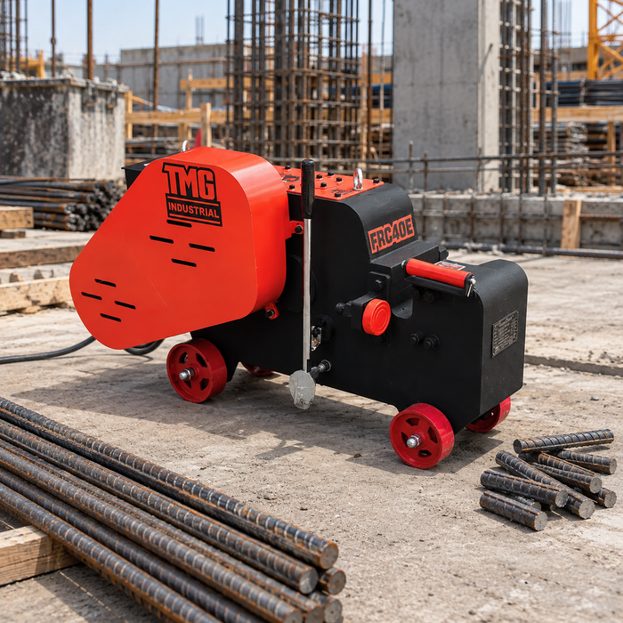 40mm Electric Rebar Cutter Heavy-Duty Steel Bar Shearing Machine with Hard Alloy Blades and Foot Pedal Control TMG-FRC40E