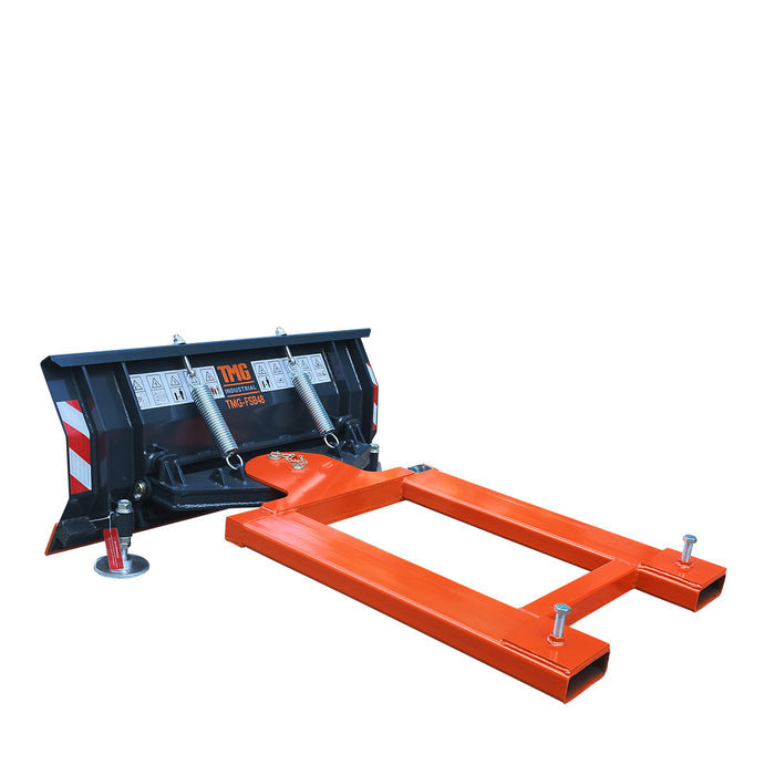 Lame chasse-neige pour chariot élévateur 48", pivotement 30° gauche et droite, angle de déclenchement 60°, lame d'usure boulonnée, chariot élévateur 2 - 3,5 tonnes, TMG-FSB48