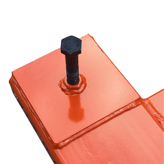 Lame chasse-neige pour chariot élévateur 48", pivotement 30° gauche et droite, angle de déclenchement 60°, lame d'usure boulonnée, chariot élévateur 2 - 3,5 tonnes, TMG-FSB48