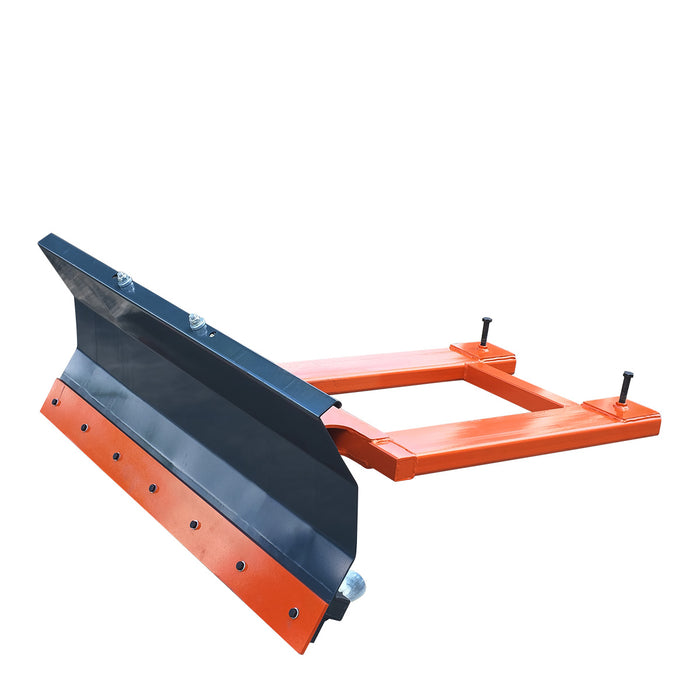 60" Forklift Snow Blade / Snow Pusher, 30° Left & Right, 60° Trip Angle, Bolt-On Cutting Edge, 2 - 3.5 Ton Forklift, TMG-FSB60