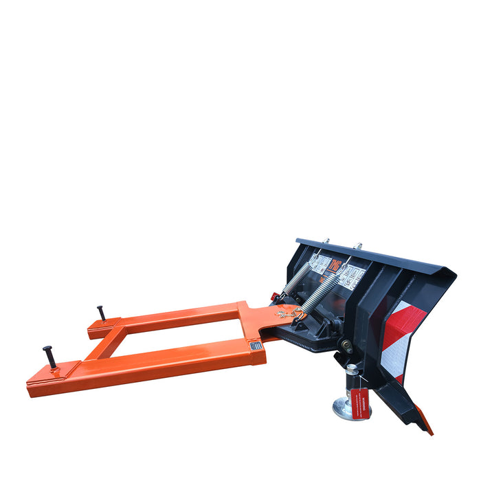 60" Forklift Snow Blade / Snow Pusher, 30° Left & Right, 60° Trip Angle, Bolt-On Cutting Edge, 2 - 3.5 Ton Forklift, TMG-FSB60