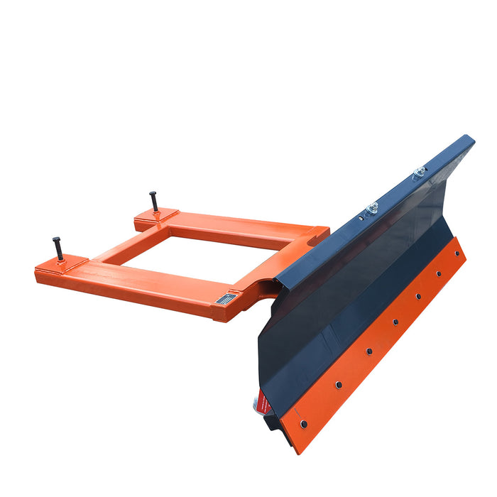 60" Forklift Snow Blade / Snow Pusher, 30° Left & Right, 60° Trip Angle, Bolt-On Cutting Edge, 2 - 3.5 Ton Forklift, TMG-FSB60