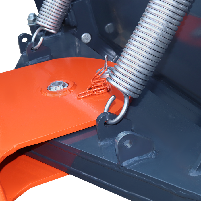 60" Forklift Snow Blade / Snow Pusher, 30° Left & Right, 60° Trip Angle, Bolt-On Cutting Edge, 2 - 3.5 Ton Forklift, TMG-FSB60
