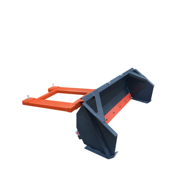 60" Forklift Snow Blade / Snow Pusher w/ Sidewalls, 30° Left & Right, 60° Trip Angle, Bolt-On Cutting Edge, 2 - 3.5 Ton Forklift, TMG-FSB60SW