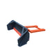 60-inch forklift snow pusher with sidewalls and 30-degree left and right angling for 2 to 3.5 ton forklifts