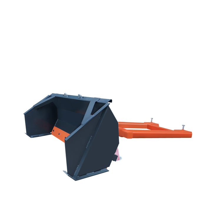 60" Forklift Snow Blade / Snow Pusher w/ Sidewalls, 30° Left & Right, 60° Trip Angle, Bolt-On Cutting Edge, 2 - 3.5 Ton Forklift, TMG-FSB60SW