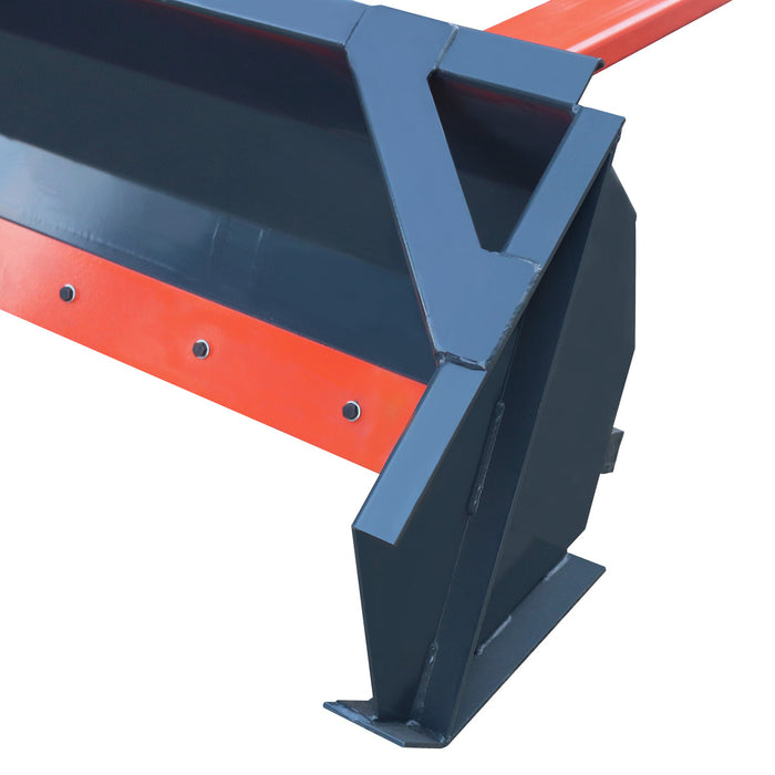 60" Forklift Snow Blade / Snow Pusher w/ Sidewalls, 30° Left & Right, 60° Trip Angle, Bolt-On Cutting Edge, 2 - 3.5 Ton Forklift, TMG-FSB60SW