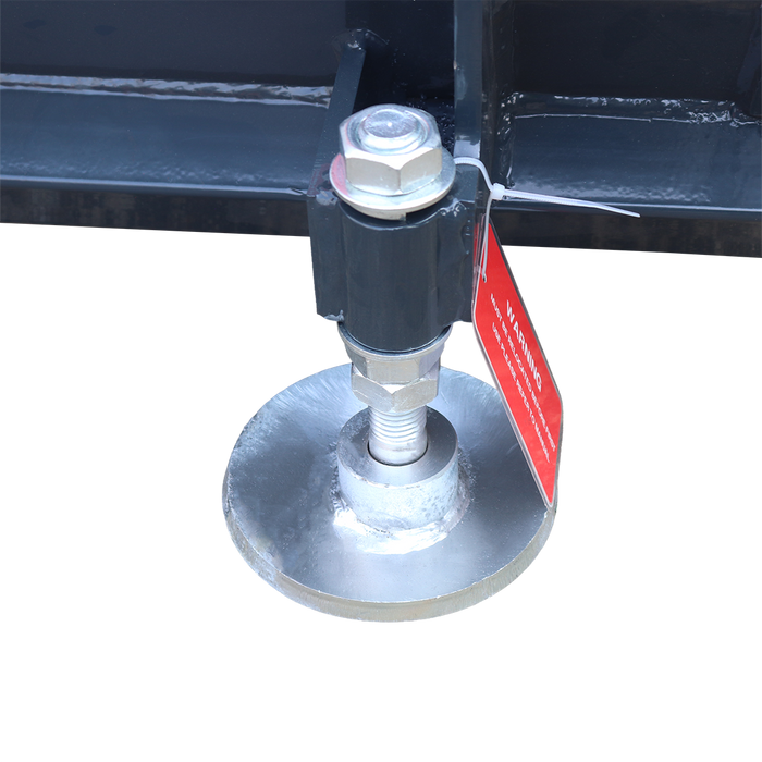 60" Forklift Snow Blade / Snow Pusher w/ Sidewalls, 30° Left & Right, 60° Trip Angle, Bolt-On Cutting Edge, 2 - 3.5 Ton Forklift, TMG-FSB60SW