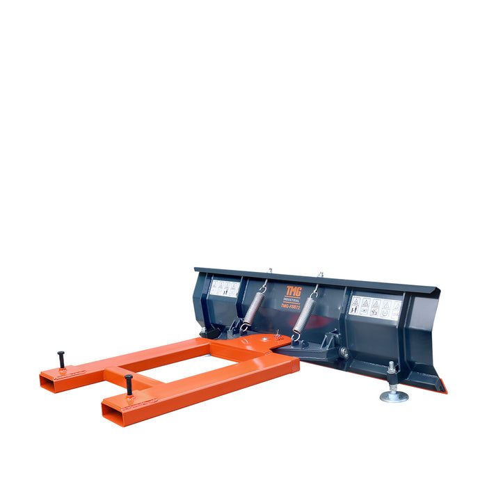 72" Forklift Snow Blade / Snow Pusher, 30° Left & Right, 60° Trip Angle, Bolt-On Cutting Edge, 2 - 3.5 Ton Forklift, TMG-FSB72
