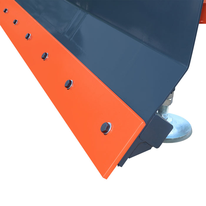 72" Forklift Snow Blade / Snow Pusher, 30° Left & Right, 60° Trip Angle, Bolt-On Cutting Edge, 2 - 3.5 Ton Forklift, TMG-FSB72