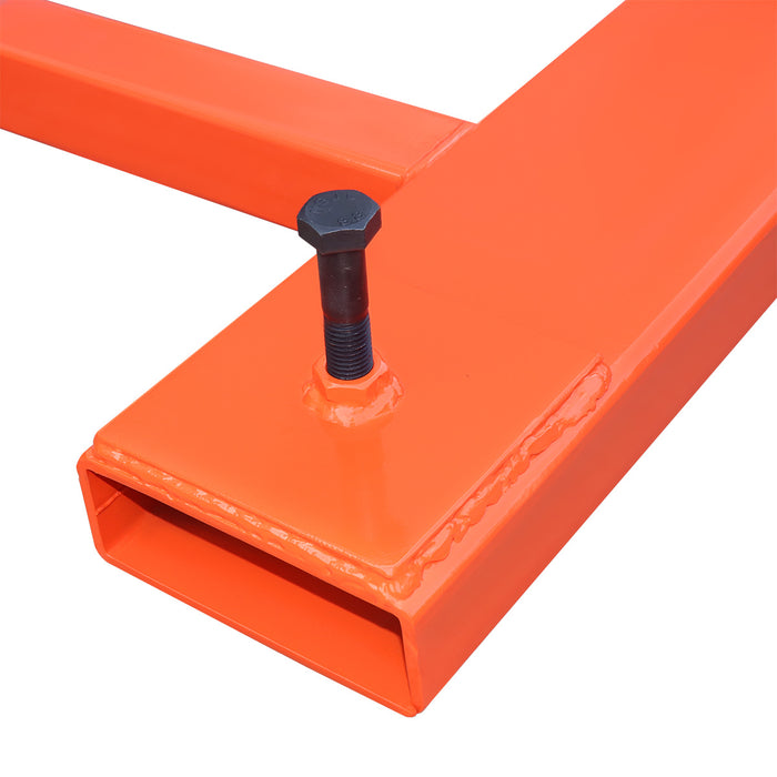 72" Forklift Snow Blade / Snow Pusher, 30° Left & Right, 60° Trip Angle, Bolt-On Cutting Edge, 2 - 3.5 Ton Forklift, TMG-FSB72