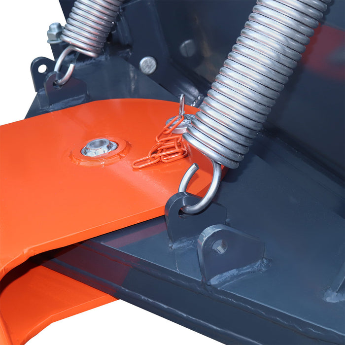 72" Forklift Snow Blade / Snow Pusher, 30° Left & Right, 60° Trip Angle, Bolt-On Cutting Edge, 2 - 3.5 Ton Forklift, TMG-FSB72