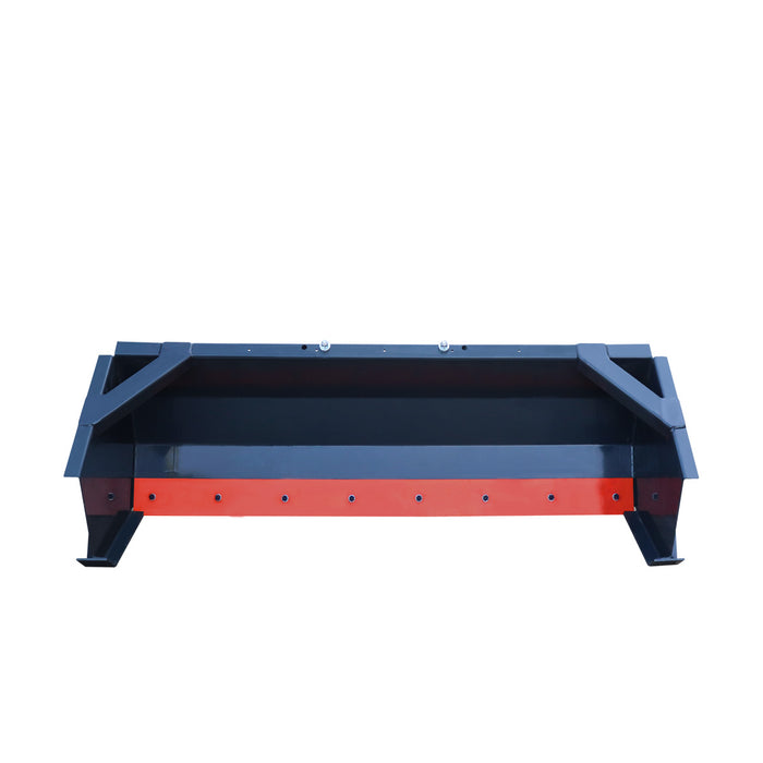 72" Forklift Snow Blade / Snow Pusher w/ Sidewalls, 30° Left & Right, 60° Trip Angle, Bolt-On Cutting Edge, 2 - 3.5 Ton Forklift, TMG-FSB72SW