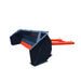 72-inch forklift snow pusher with sidewalls and 30-degree left and right angling for 2 to 3.5 ton forklifts