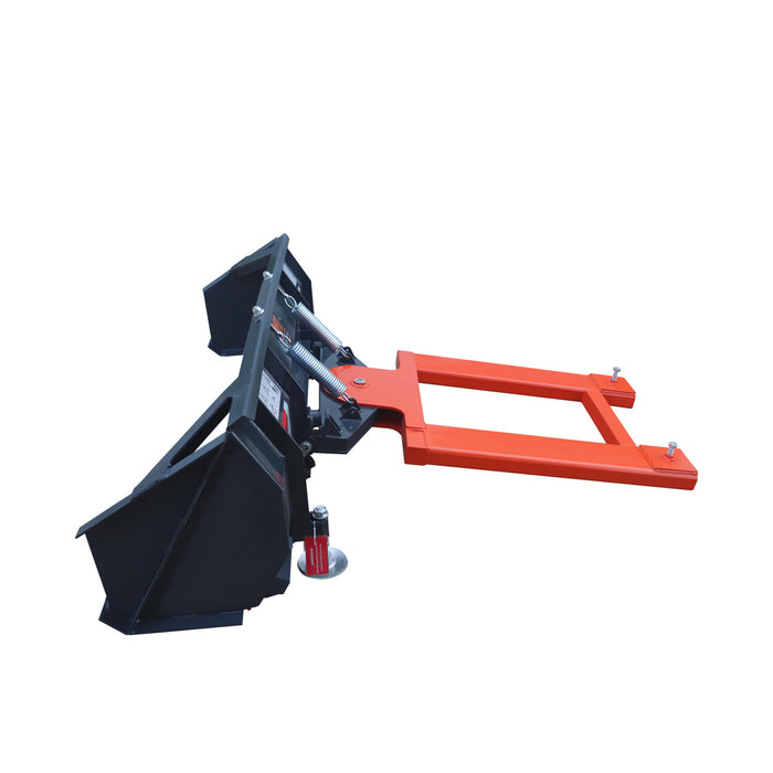 72" Forklift Snow Blade / Snow Pusher w/ Sidewalls, 30° Left & Right, 60° Trip Angle, Bolt-On Cutting Edge, 2 - 3.5 Ton Forklift, TMG-FSB72SW