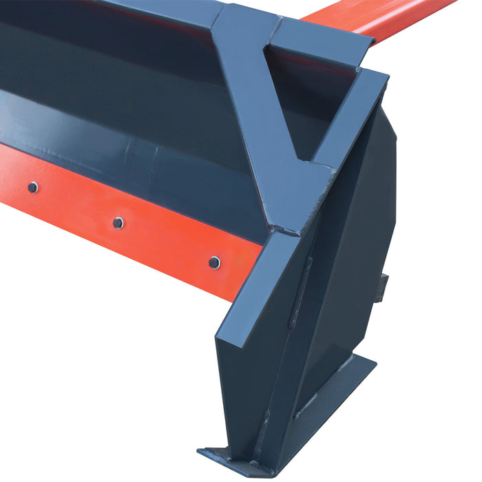 72" Forklift Snow Blade / Snow Pusher w/ Sidewalls, 30° Left & Right, 60° Trip Angle, Bolt-On Cutting Edge, 2 - 3.5 Ton Forklift, TMG-FSB72SW