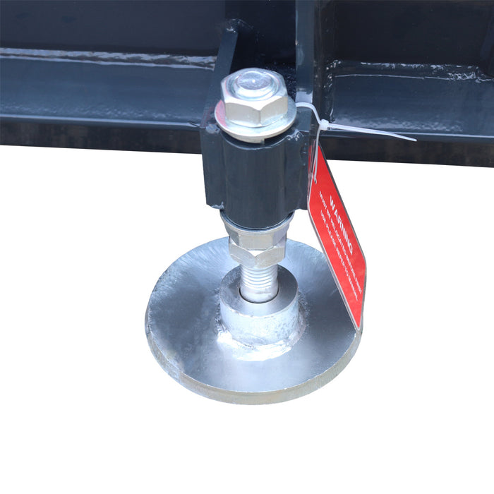 72" Forklift Snow Blade / Snow Pusher w/ Sidewalls, 30° Left & Right, 60° Trip Angle, Bolt-On Cutting Edge, 2 - 3.5 Ton Forklift, TMG-FSB72SW
