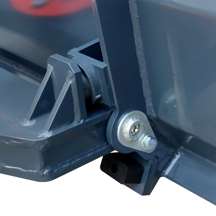 72" Forklift Snow Blade / Snow Pusher w/ Sidewalls, 30° Left & Right, 60° Trip Angle, Bolt-On Cutting Edge, 2 - 3.5 Ton Forklift, TMG-FSB72SW