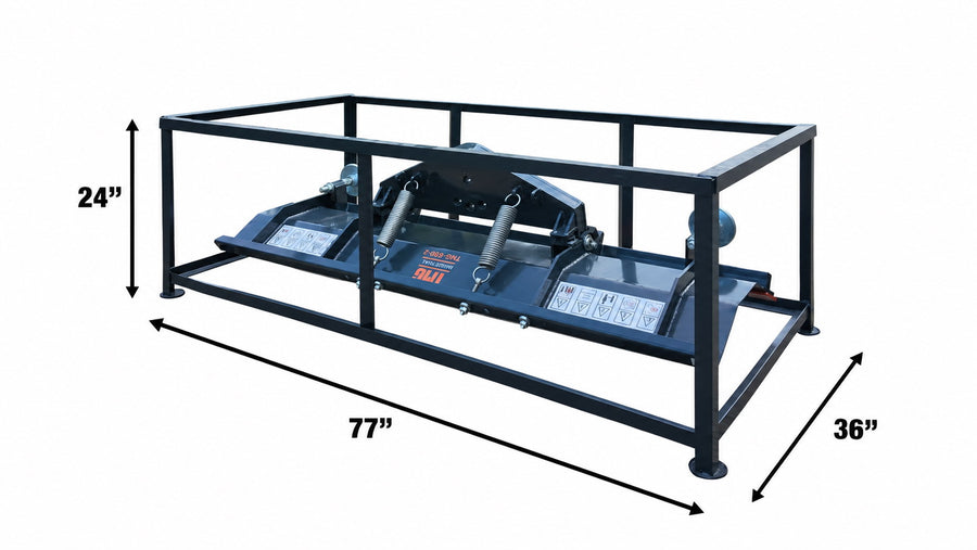 Lame/pousse-neige pour chariot élévateur de 72 po, inclinaison de 30° à gauche et à droite, angle de déclenchement de 60°, bord d'attaque boulonné, pour chariot élévateur de 2 à 3,5 tonnes, TMG-FSB72