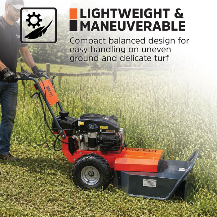 20" Walk-Behind Brush Cutter, 452cc 14 HP Gas Engine, Electric Start, Heavy-Duty Hardened Steel Blade, TMG-GBC20