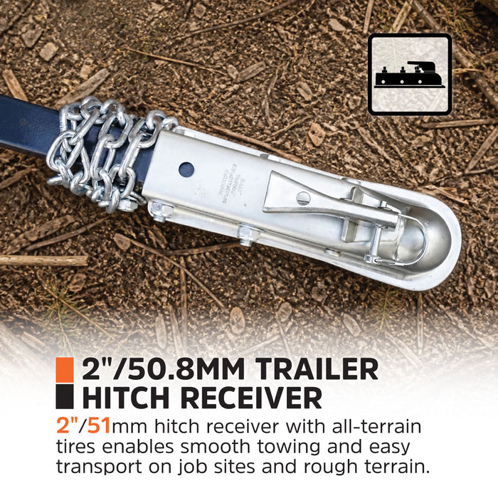 5" Branch Logger, 15 HP KOHLER Gas Engine, Electric/Recoil Start, Dual Drum System, 2" Hitch Tow-Behind, TMG-GBL05