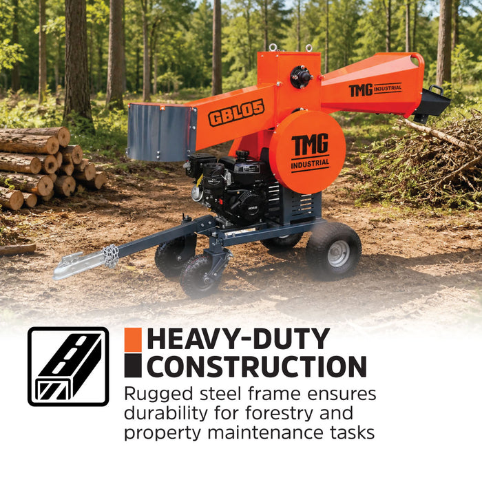 5" Branch Logger, 15 HP KOHLER Gas Engine, Electric/Recoil Start, Dual Drum System, 2" Hitch Tow-Behind, TMG-GBL05