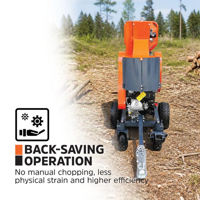 5" Branch Logger, 15 HP KOHLER Gas Engine, Electric/Recoil Start, Dual Drum System, 2" Hitch Tow-Behind, TMG-GBL05