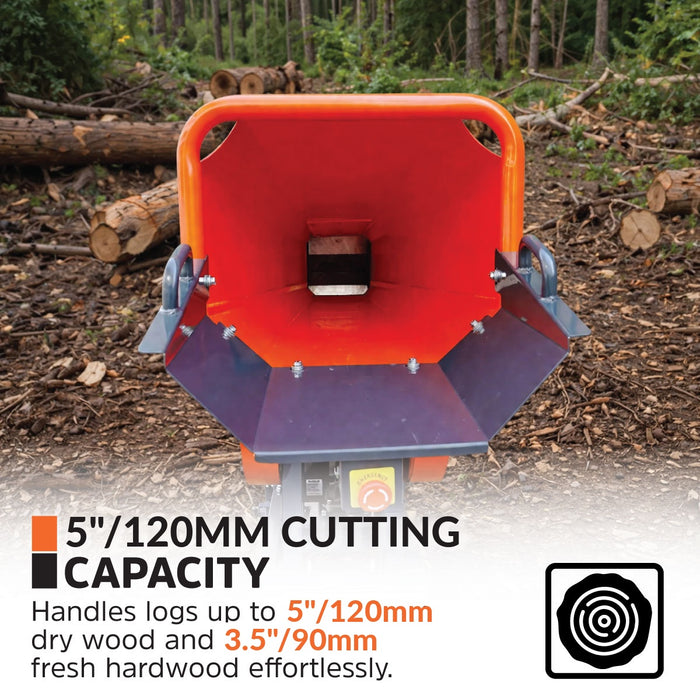 5" Branch Logger, 15 HP KOHLER Gas Engine, Electric/Recoil Start, Dual Drum System, 2" Hitch Tow-Behind, TMG-GBL05