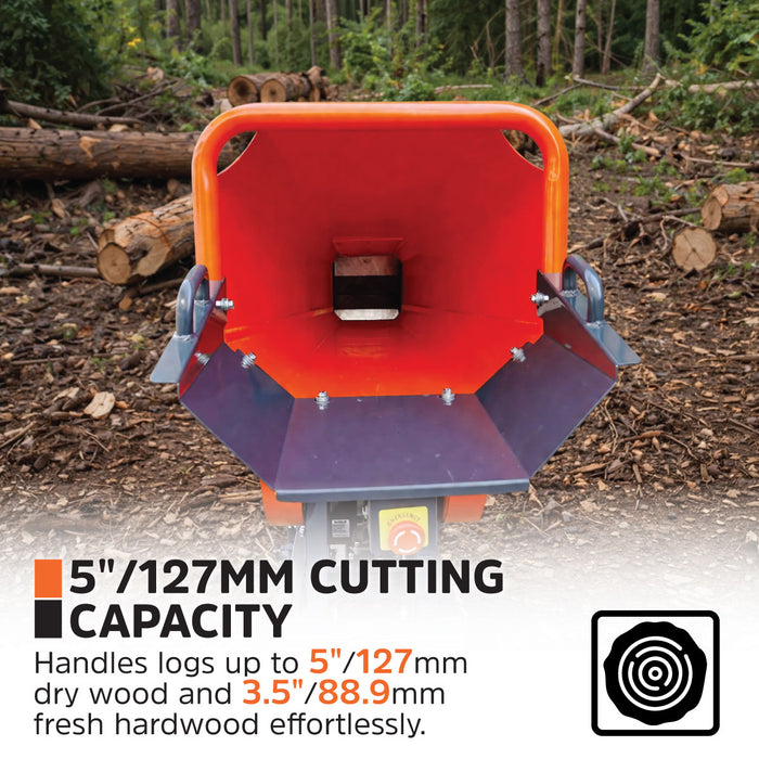5" Branch Logger, 15 HP KOHLER Gas Engine, Electric/Recoil Start, Dual Drum System, 2" Hitch Tow-Behind, TMG-GBL05