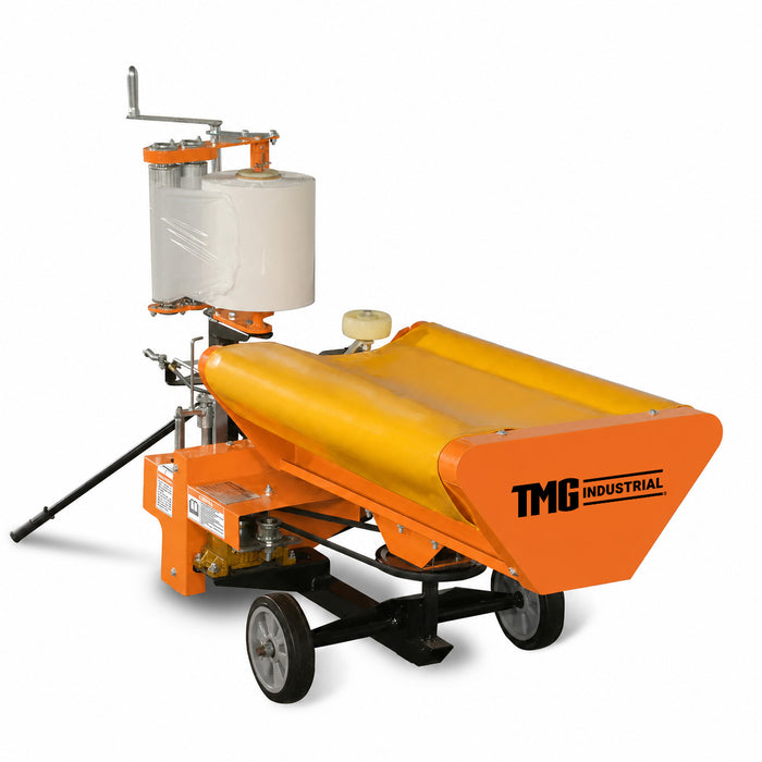 24" x 28" Bale Wrapper, 5.5 HP Gas Engine, Adjustable Film Layers, 20" - 24" Round Bales, TMG-GBW24