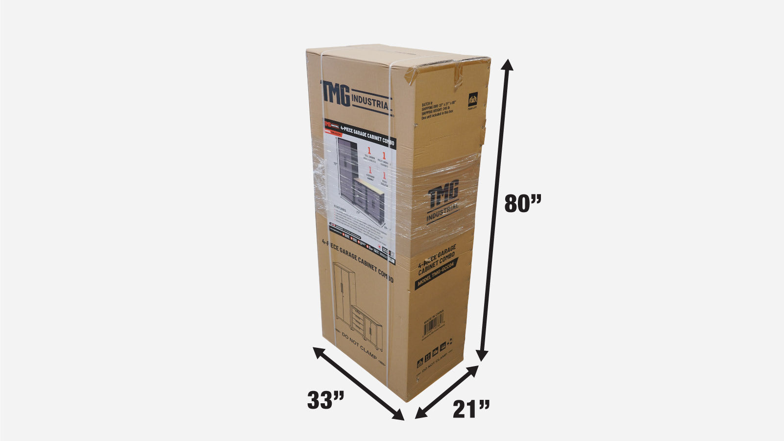 TMG Industrial Pro Series 4-Piece Garage Cabinet Combo, 150 Lb Shelving Load Capacity, Shelves Per Locker, TMG-GCC04-shipping-info-image