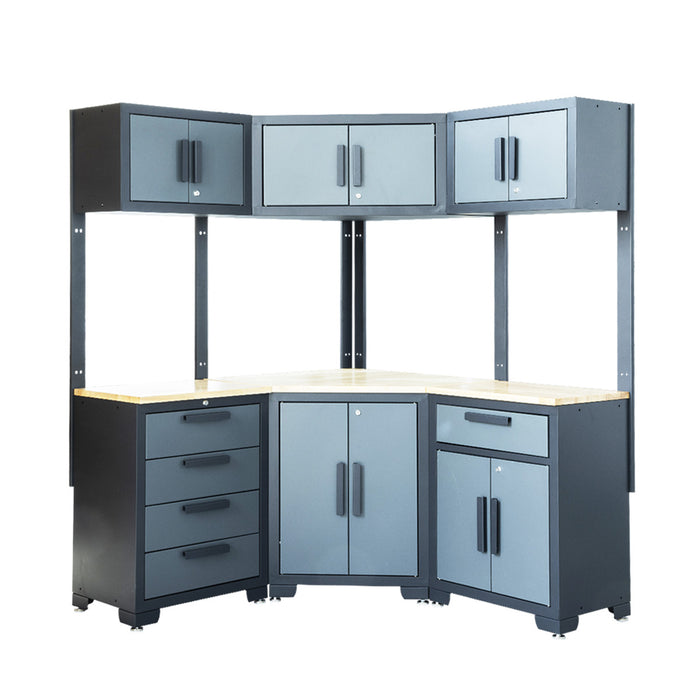 9-Piece Corner Garage Cabinet Combo