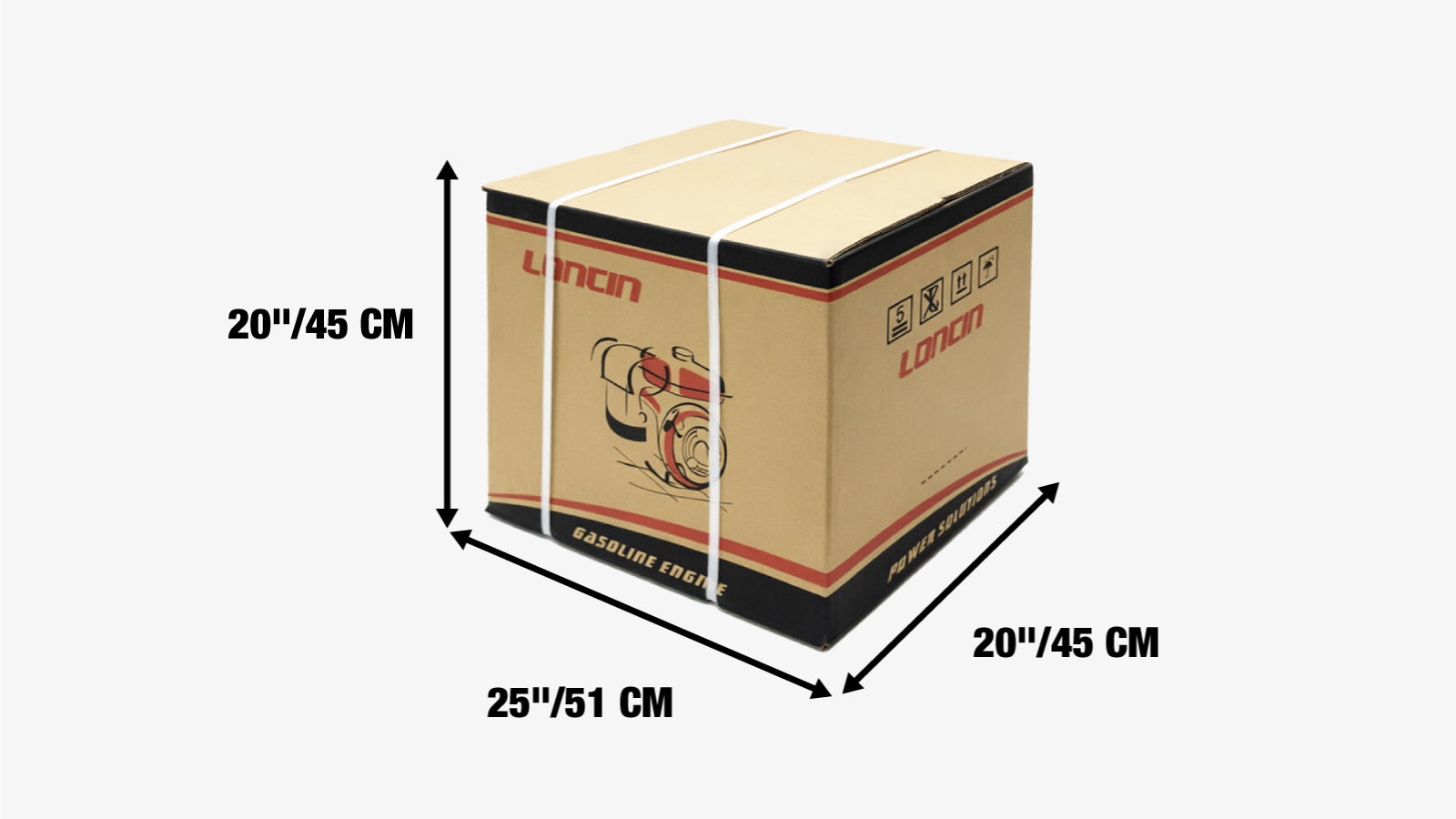 12 HP Gas Engine, 4-Stroke, Recoil/Electric Start, OHV, Pushrod Engine, TMG-GEL12-shipping-info-image