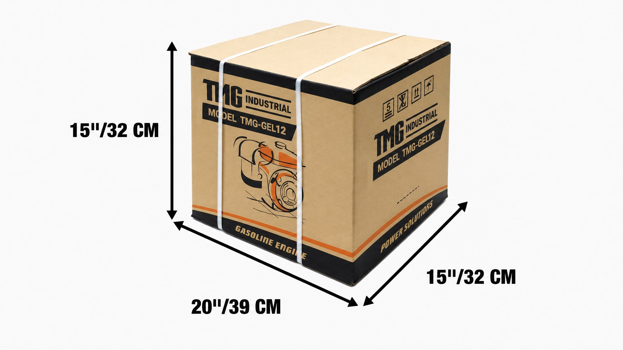 12 HP Gas Engine, 4-Stroke, Recoil/Electric Start, OHV, Pushrod Engine, TMG-GEL12-shipping-info-image